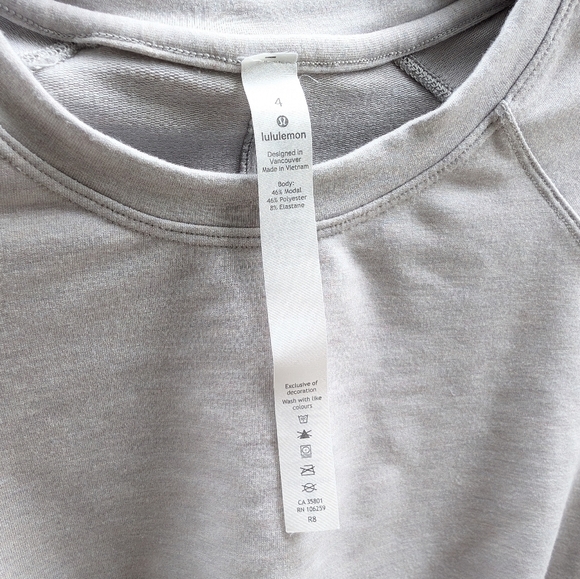 Lululemon Tuck & Gather Twist Front Long Sleeve Pullover Top Sweatshirt Size 4 - Picture 3 of 6